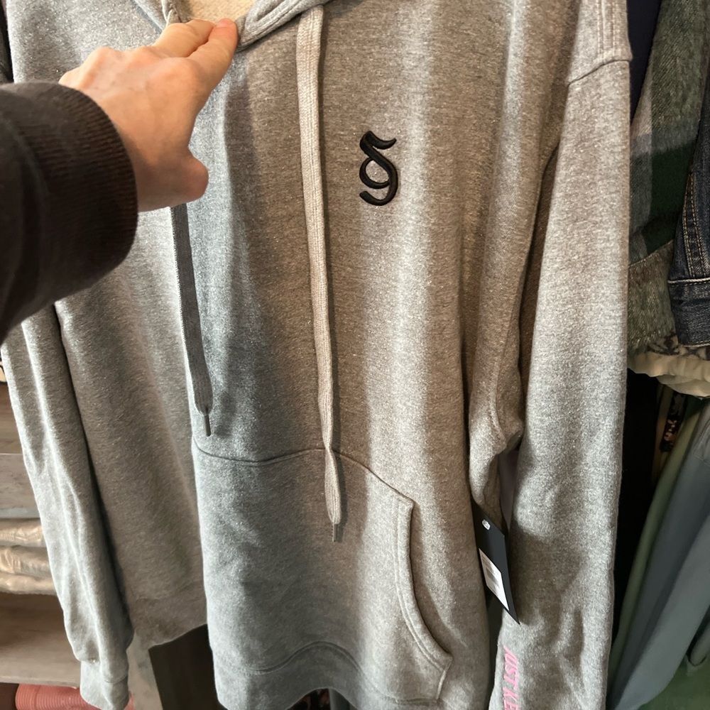 NWT EXCLUSIVE 🩷 Spiritual Gangster SWAP SHOP Embroidered JUST KEEP GOING Hoodie - Picture 5 of 9